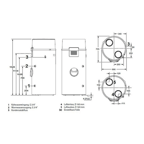 Remeha Warmwasser-Wärmepumpe Azorra Ace 250 Liter 2,4 kW.
