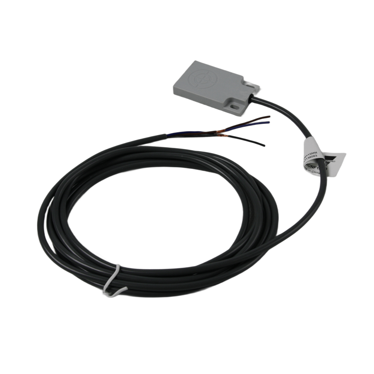 Grauer Sensor mit schwarzem Kabel für Attack Wood&Pellet Pelletfüllstandsensor 10-30VDC