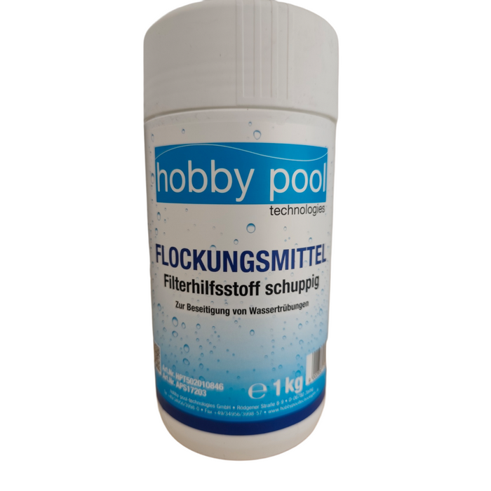 Flockungsmittel 1 kg für Pool 💧 zur effizienten Beseitigung von Wassertrübungen. Ideal für klares Wasser! 🏊♂️