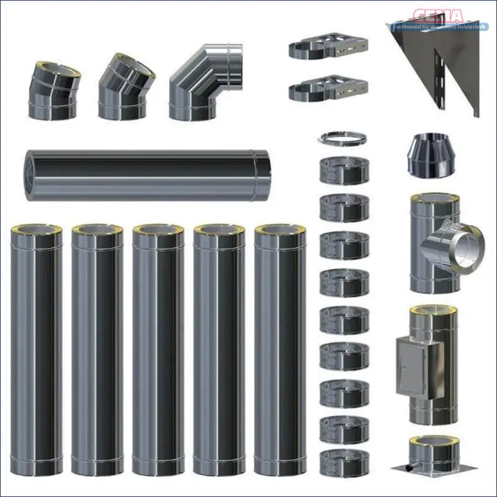 Verschiedene metallische Schornsteinteile für Doppelwandige Edelstahlschornsteinsysteme