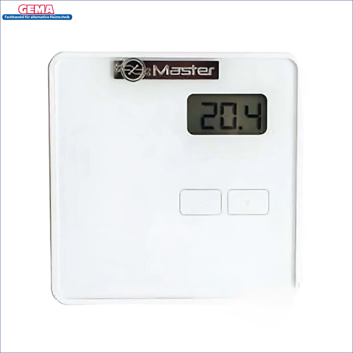 Weißer digitaler Thermostat für Raumtemperaturregelung im Raumthermostat Master R.31
