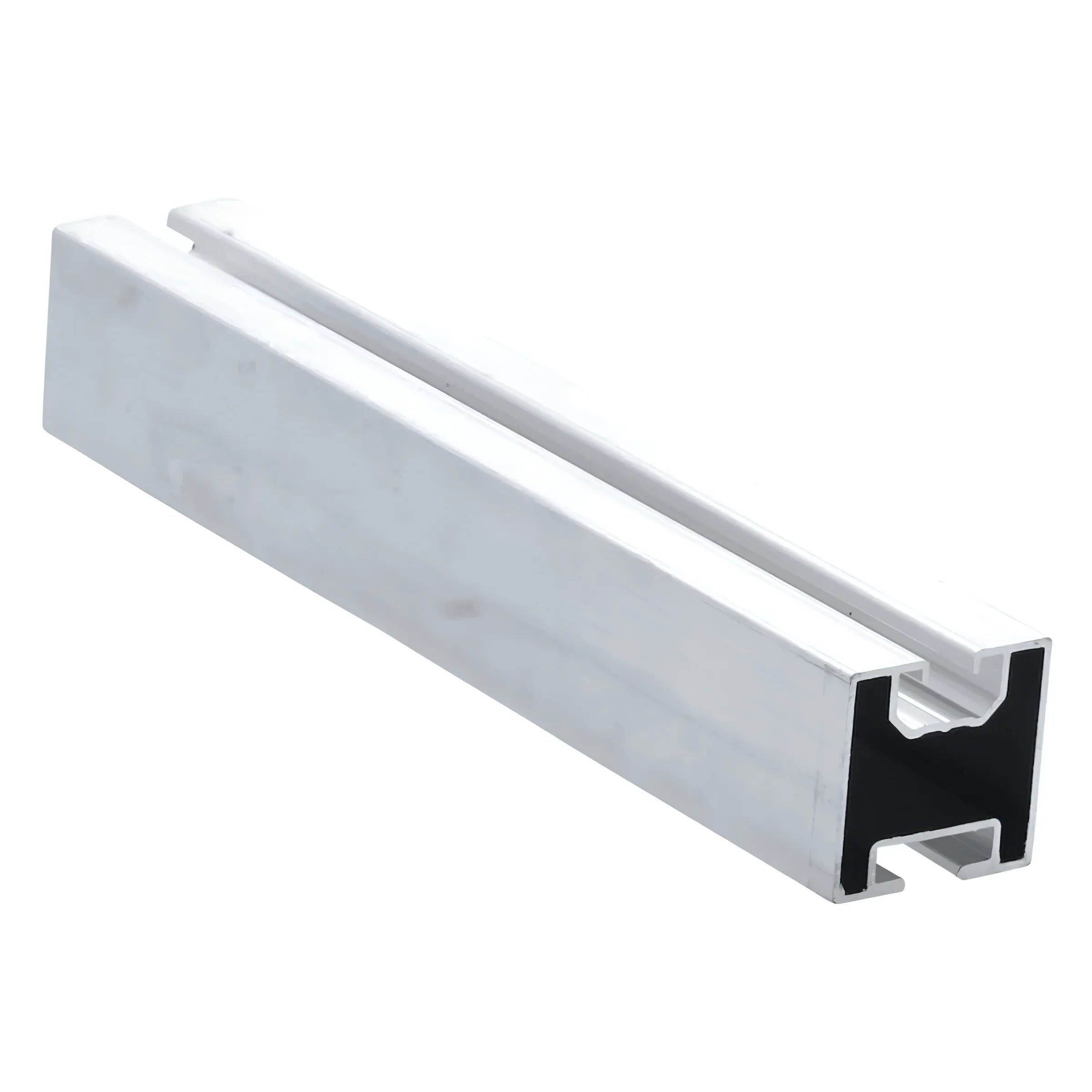 Weiße Aluminium H-Beam für 10 kWp PV-Anlage mit Glas-Glas Black Frame und 15kW Speicher