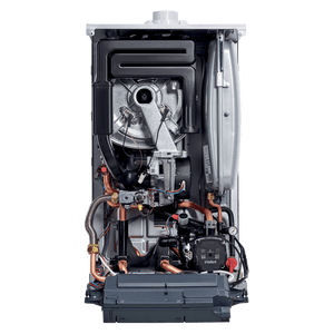 Open-Faced Vaillant ECOTEC Plus Gastherme mit Kupferrohren und Heizungsregler Sensocomfort VRC