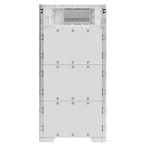 Weiße modulare Server-Rack für 10 kWp PV-Anlage mit 15kw Speicher und Glas-Glas Black Frame