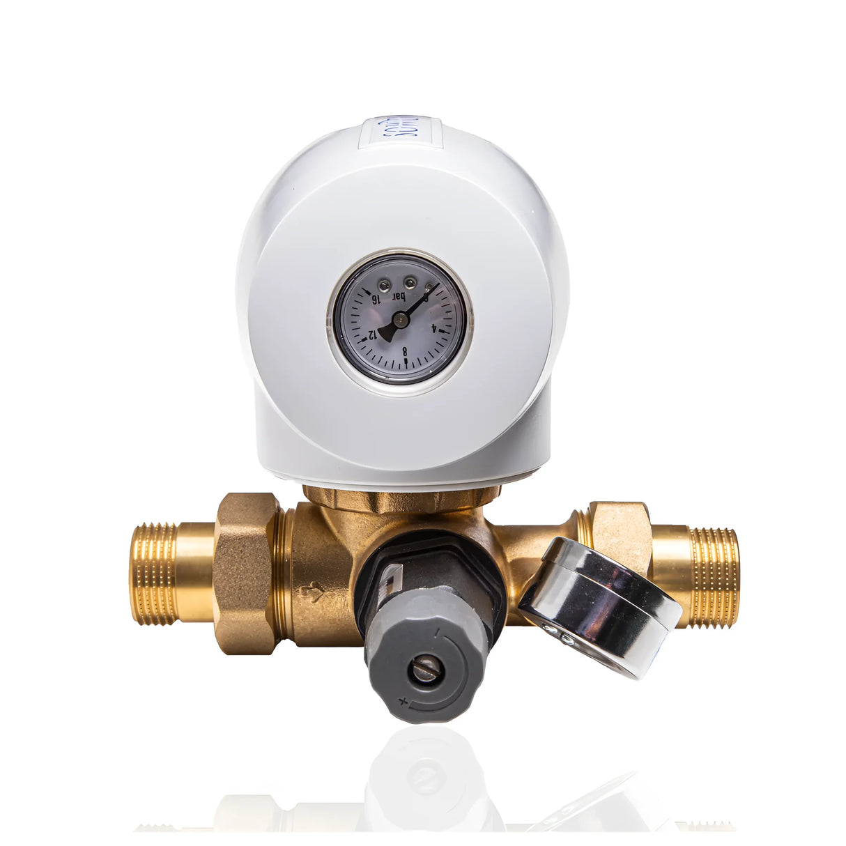Aqmos Hauswasserfilter mit Rückspülfilter-Automatik, Druckminderer und Manometer.