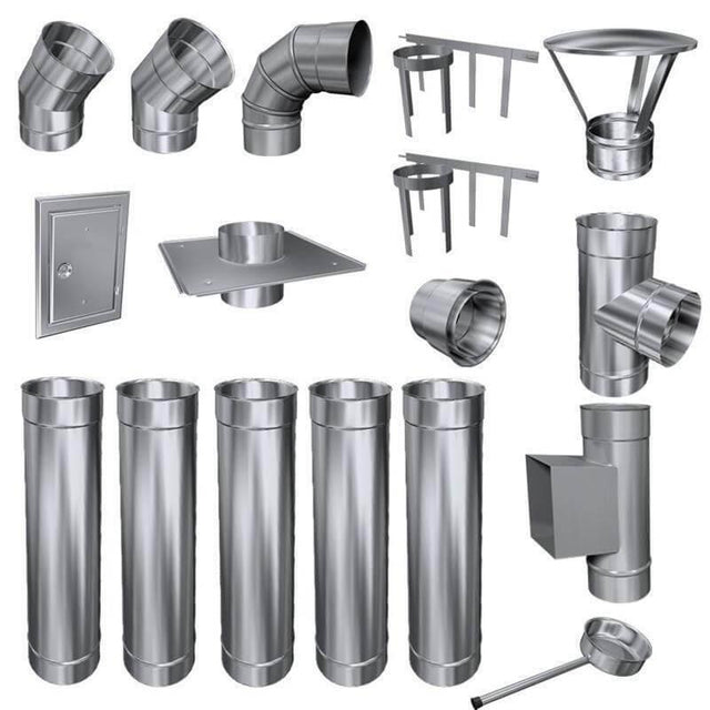 Edelstahlschornstein - einwandig.