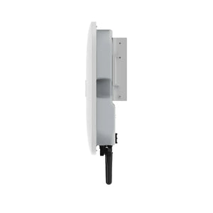 Weiße Solarmikroinverter mit Montagespannbügel für 10 kWp PV-Anlage mit Glas-Glas Black Frame