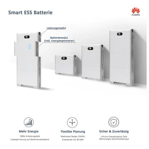 Huawei Smart ESS Batteriesystem für 15kw Speicher in 10kWp PV-Anlage mit Glas-Glas Black Frame