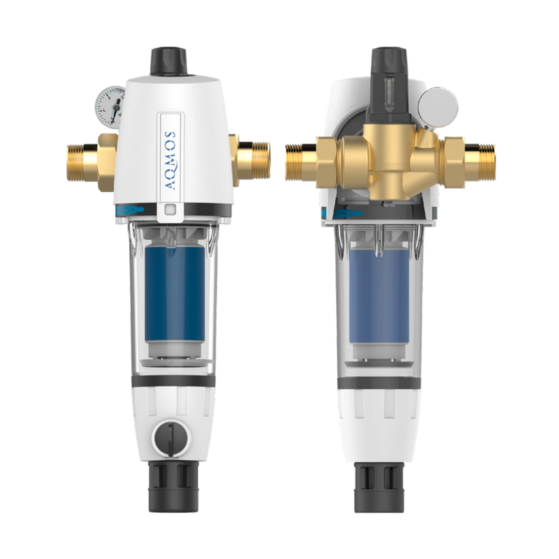Aqmos R2D2-32 BLACK EDITION water softener system set with backwash filter, connection set and mounting block