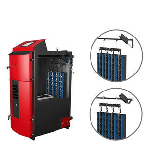 Komplettpaket Attack SLX Lambda Touch 35 kW plus Pufferspeicher mit Wärmetauscher.