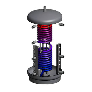 Coil-Wärmetauscher mit Temperaturgradient im Attack SLXCP Komplettpaket attack für den SLX Kombi20