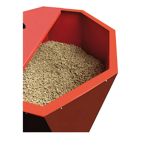 Atmos Pelletsilo mit kompakter Bauweise für effiziente Pelletlagerung.