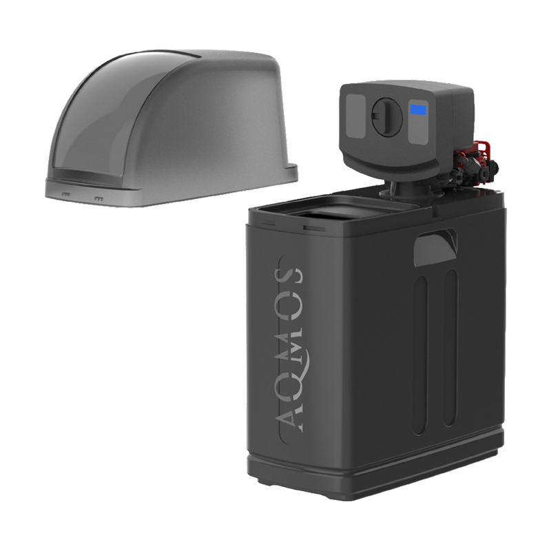 Aqmos R2D2-32 BLACK EDITION water softener system set with backwash filter, connection set and mounting block