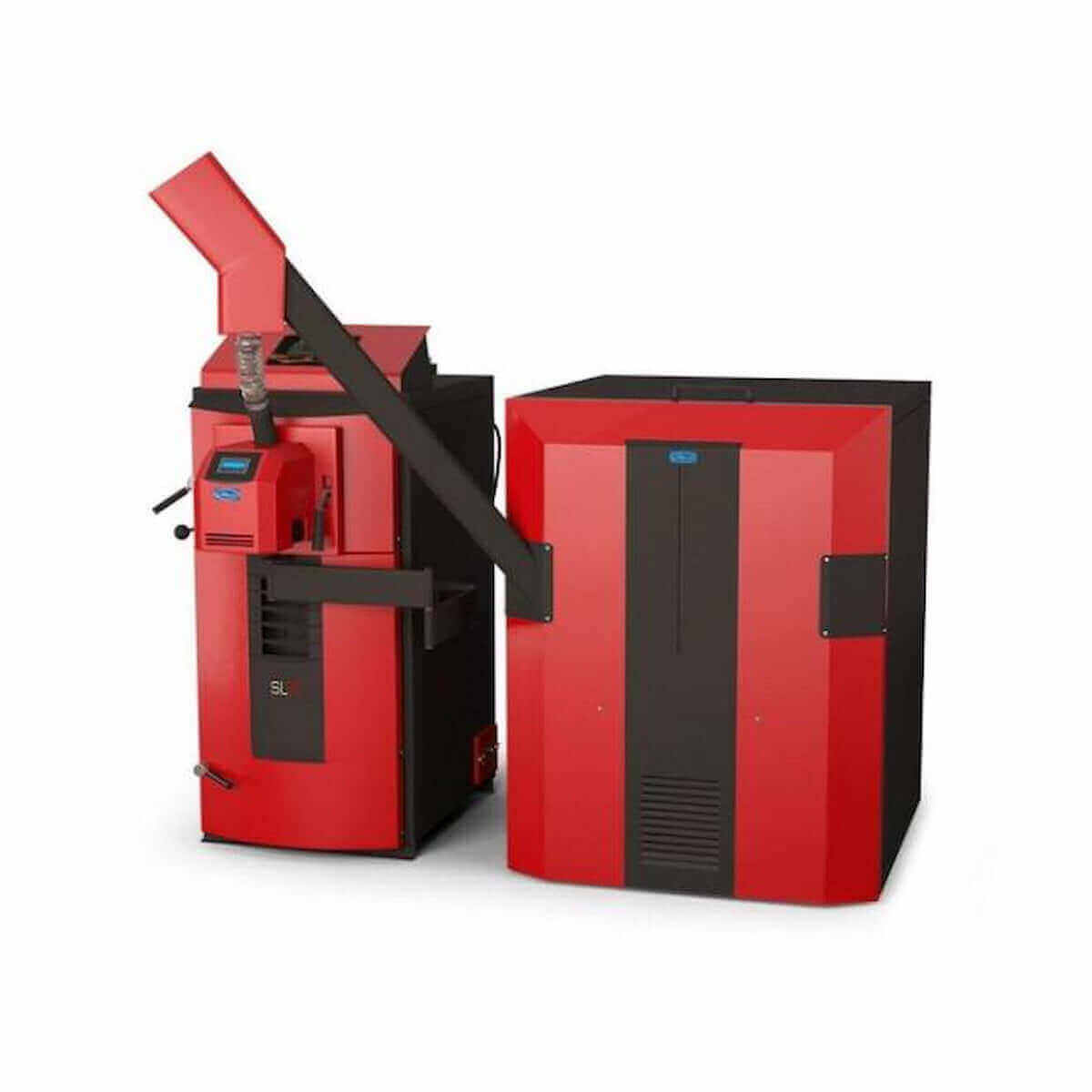 Rotes und schwarzes Pelletkesselsystem für den Attack SLX Kombi 30 kW Heizkessel