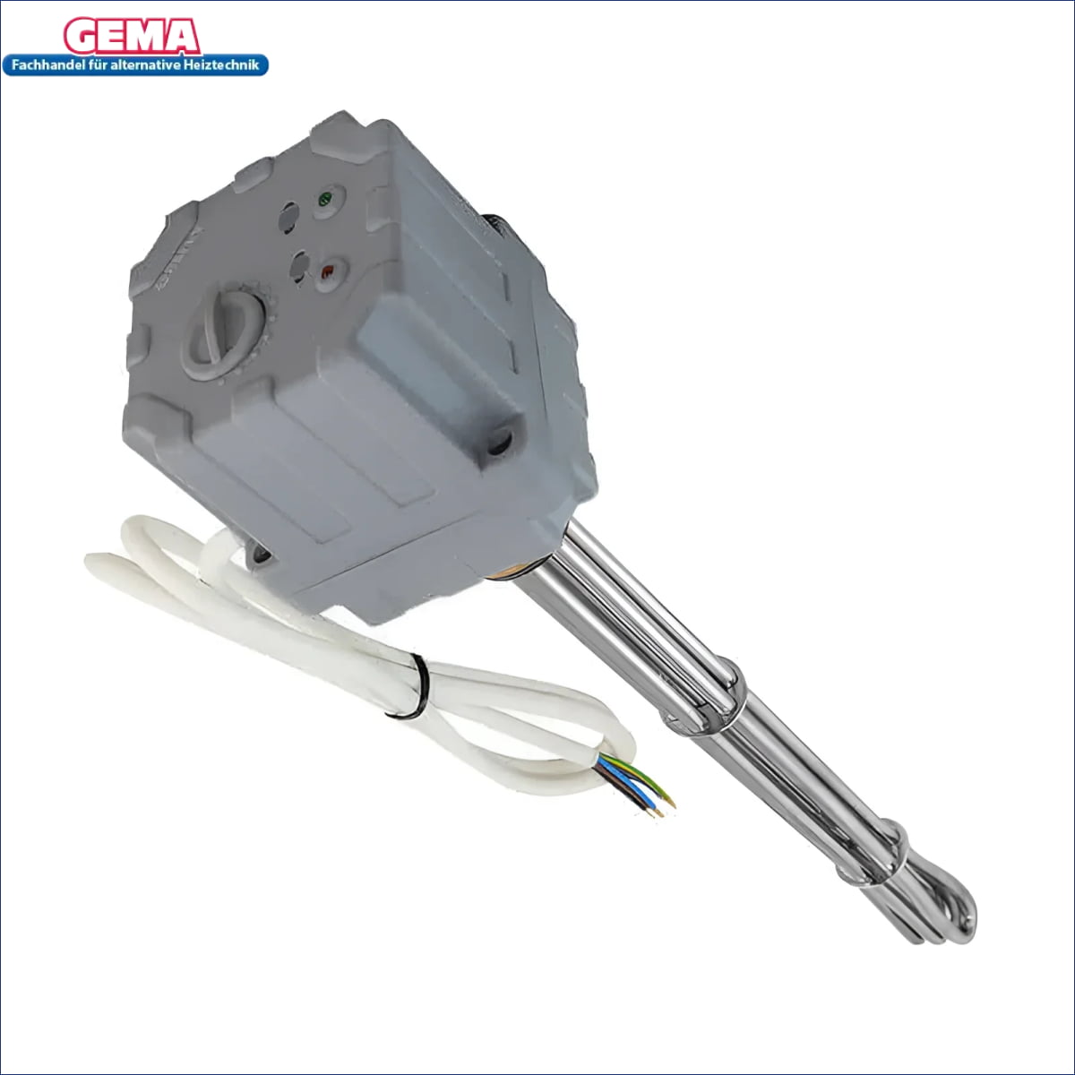 Graues Elektroheizstab mit Regler, Thermostat, hochwertiges Rohrmaterial AISI 316L