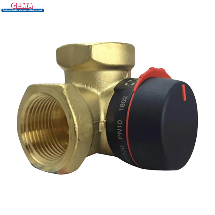 Brassener Ventil mit schwarzem Griff für ESBE 3-Wegemischer VRG 131 1 Zoll