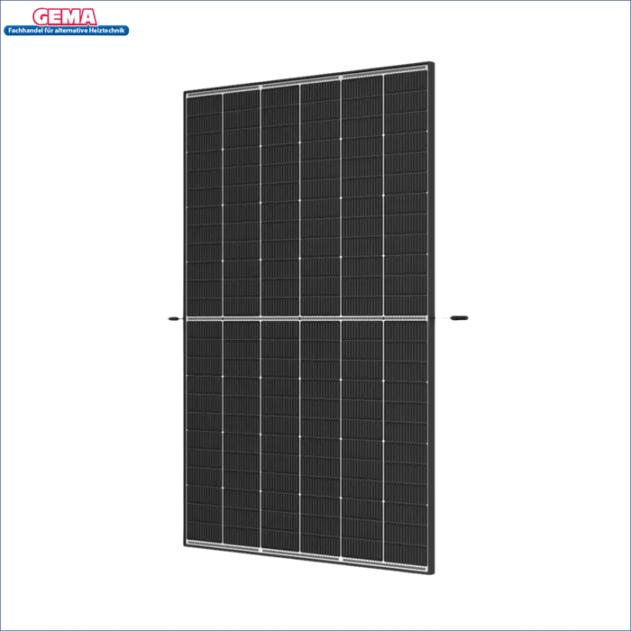 Schwarzes rechteckiges Solarmodul PV Module Trina Vertex S+ Bifaziales Doppelglas 435 Wp