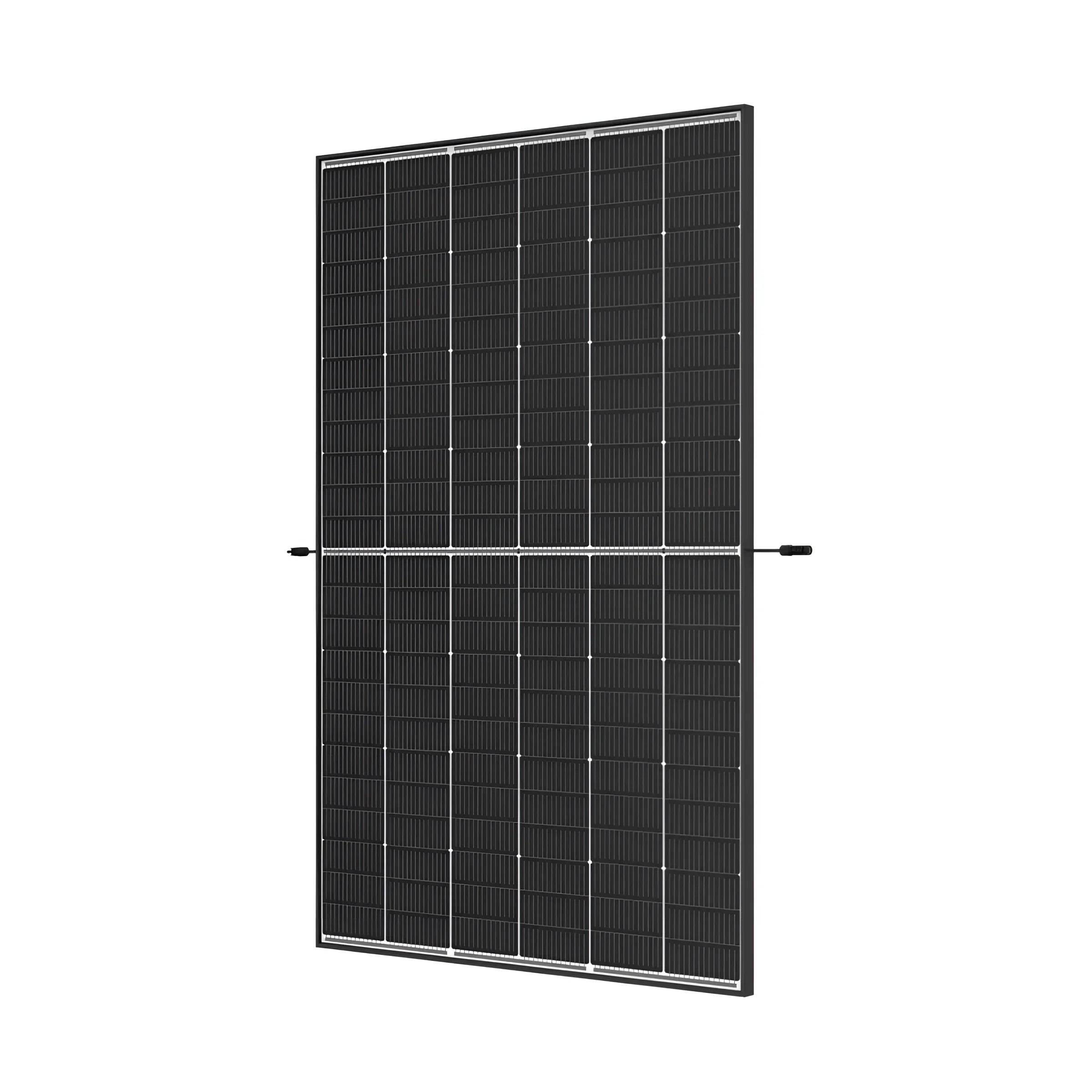 Schwarzes rechteckiges Solar-Panel mit Glas-Glas Black Frame für 10 kWp PV-Anlage