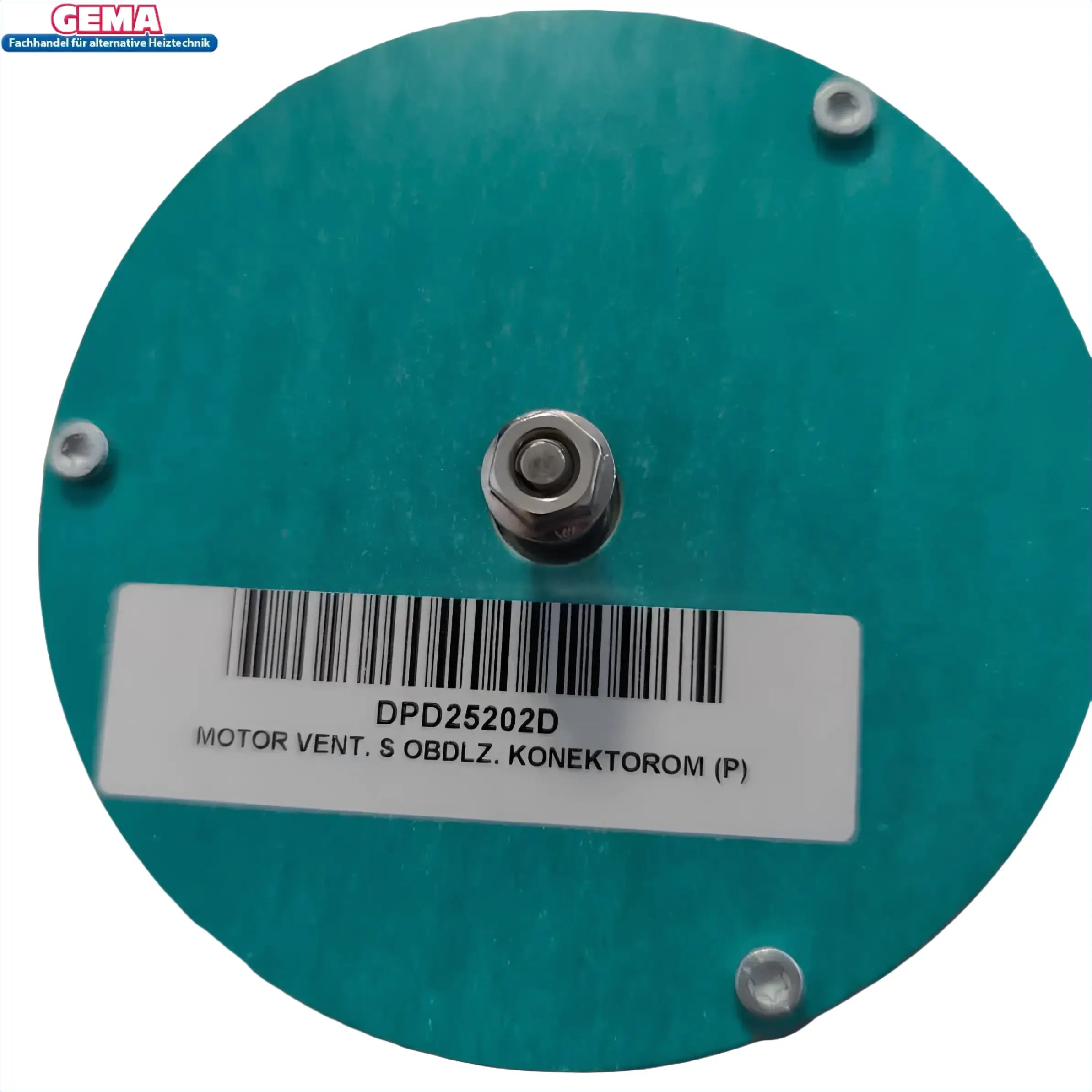 Tealfarbenes Round-Komponente mit Barcode, passend zu Holzvergaserkessel Attack Modelle SLX