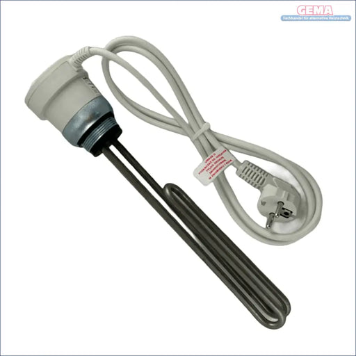 Immersionsheizelement mit Stromkabel und Stecker für elektrische Warmwasserbereiter