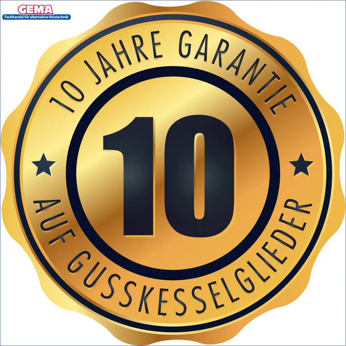 Gold-Garantie-Siegel mit Sternen für Holzvergaserkessel IBC GK-7k-öko 36 kW