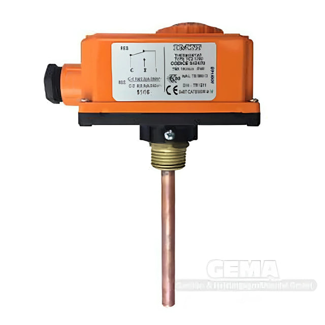 Regelthermostat inkl Tauchhülse für automatische Temperaturregelung 0°C - 90°C - GEMA Shop