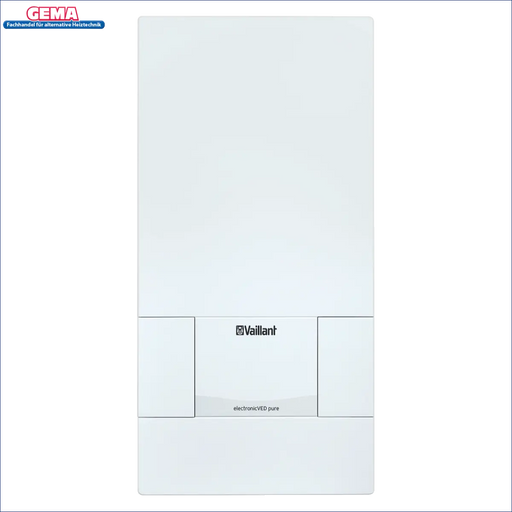 Vaillant Durchlauferhitzer electronic VED pure 💧, ideal für sofort warmes Wasser und effiziente Nutzung, design in Weiß.