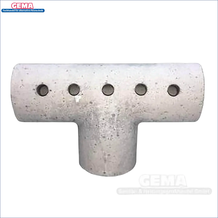Graue Metall-T-Pipe mit fünf Löchern für Viadrus U22 U32 Schamottdüse