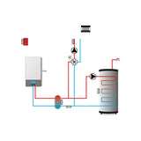 Witterungsgeführter Heizkreisregler für 1 Heiz-  und 1 WW -kreis.
